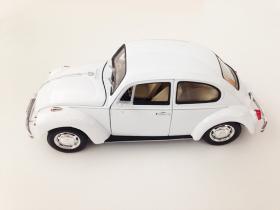 ขาย โมเดลรถ Volkswagen Beetle (Hard Top) สีขาว 1:24