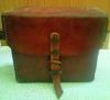 Swiss army map leather box, กระเป๋ากล่องหนังแท้ แนววินเทจ