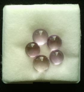 อัญมณีแท้ Amethyst อเมทิส รูปทรงหลังเบี้ย สีสวย