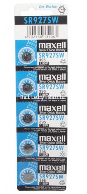 ถ่านกระดุม Maxell SR927SW pack 5 ก้อน