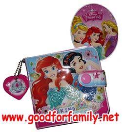 กระเป๋าสตางค์ Princess แบบ 2 พับ กระดุม สีชมพู เจ้าหญิง กระเป๋าตัง กระเป๋าเด็ก รหัส bckntepri138