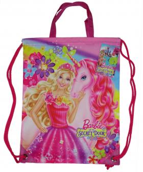 กระเป๋าเชือกรูด Barbie Secret Door สีชมพู บาร์บี้ กระเป๋าใส่ชุดว่ายน้ำ กระเป๋าสะพาย กระเป๋าเด็ก ของใช้เด็ก รหัส bckswmbar010