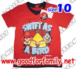 เสื้อคอกลม Angry Birds ผ้า Cotton สีแดง แองกรี้เบิร์ด แองกี้เบิร์ด แองกรีย์เบิร์ด แองกีย์เบิร์ด เสื้อแขนสั้น เสื้อผ้าเด็ก เสื้อยืด รหัส rndagb151_10