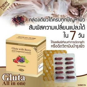 kinista Gluta whith Berry Gluta all in one กลูต้า ออลอินวัน อาหารเสริมผิวขาวสุดฮิต