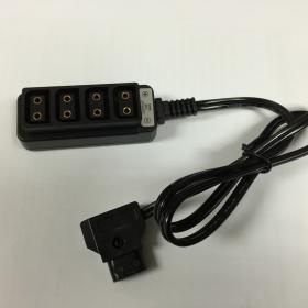 D Tap Male 4 Port to D Tap Female Cable Connector  -(สาย Dtap ตัวผู้ 4 port ไปสาย DTap ตัวเมีย)