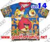 เสื้อคอกลม ผ้ามัน Angry Bird สีน้ำเงิน คอสีแดง กรุ๊ปใหญ่ แองกรี้เบิร์ด แองกี้เบิร์ด แองกรี้เบิด แองกี้เบิด แองกรีย์เบิร์ด เสื้อยืด เสื้อแขนสั้น เสื้อเด็ก เสื้อผ้าเด็ก รหัส rndagb097_14