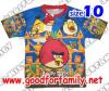 เสื้อคอกลม ผ้ามัน Angry Bird สีน้ำเงิน คอสีแดง กรุ๊ปใหญ่ แองกรี้เบิร์ด แองกี้เบิร์ด แองกรี้เบิด แองกี้เบิด แองกรีย์เบิร์ด เสื้อยืด เสื้อแขนสั้น เสื้อเด็ก เสื้อผ้าเด็ก รหัส rndagb097_10