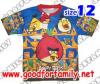 เสื้อคอกลม ผ้ามัน Angry Bird สีน้ำเงิน คอสีแดง กรุ๊ปใหญ่ แองกรี้เบิร์ด แองกี้เบิร์ด แองกรี้เบิด แองกี้เบิด แองกรีย์เบิร์ด เสื้อยืด เสื้อแขนสั้น เสื้อเด็ก เสื้อผ้าเด็ก รหัส rndagb097_12