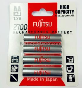 ถ่านชาร์จ super power AA 2,700 mAh (แพ็ค4ก้อน) Fujitsu HR-3UAEX (4B) made in japan