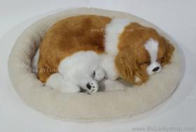 ตุ๊กตาหมา นอนหลับ หายใจได้ (ใส่ถ่าน) สีน้ำตาลอ่อน ขนหูยาว