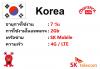 ขาย KOREA data sim 7 days -