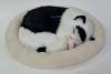 ตุ๊กตาแมว นอนหลับ หายใจได้ (ใส่ถ่าน) สีขาวดำ