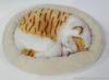 ตุ๊กตาแมว นอนหลับ หายใจได้ (ใส่ถ่าน) สีการ์ฟีลด์หัวขาว