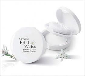 Edel Weiss Bright All day Press Powder กิฟฟารีน เอดดัลไวส์ ไบรท์ ออลเดย์ เพรสด์ พาวเดอร์