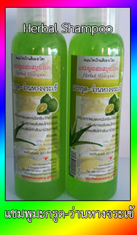 แชมพูผสมสมุนไพร มะกรูด-ว่านหางจระเข้ Herbal Shampoo