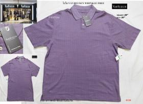 เสื้อโปโล VENHEUSEN-WRINKLE FREE-สีม่วง ของใหม่ ของแท้