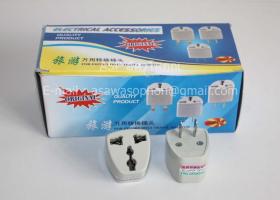 ปลั๊กแปลง 3 ตา ขาแบน travel adapter