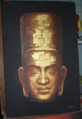 ภาพวาดสีน้ำมันบนผืนผ้าใบ ศิลปะเก่า