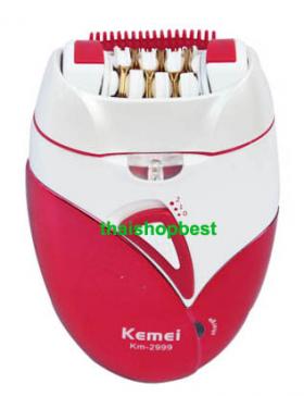 เครื่องถอนขนไฟฟ้า kemei รุ่น KM-2999 หัวหนีบชุบทอง 24k พร้อมเจลประคบ