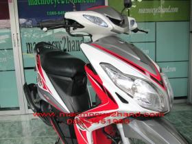 ((มัดจำแล้วครับ) )ขายมีโอ 125mx(สีแดงขาว)รถเครื่องเดิมๆ  ไม่เคยแกะ โปรโมชั่น