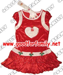 ชุดแฟนซี กระโปรง Santa ซานตาครอส แซนตา ซานตารีน่า สีแดง คริสตมาส Christmas x’mas เสื้อผ้าเด็ก แซก แซ็ก  แต่งแฟนซี รหัส fcysan049,fcysan053