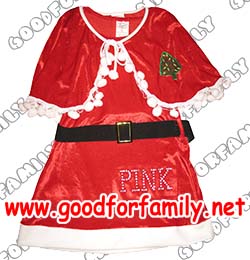 ชุดแฟนซี กระโปรง พร้อมผ้าคลุมไหล่ ซานตารีน่า สีแดง คริสตมาส santa Christmas x’mas เสื้อผ้าเด็ก แซก แซ็ก  แต่งแฟนซี กระโปรงเด็ก รหัส fcysan058