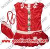 ชุดแฟนซี กระโปรง Santa ซานตาครอส แซนตา ซานตารีน่า สีแดง คริสตมาส Christmas x’mas เสื้อผ้าเด็ก แซก แซ็ก แต่งแฟนซี รหัส fcysan044