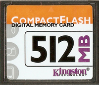 KINGSTON - CF Card 512MB 25X Compact Flash Card