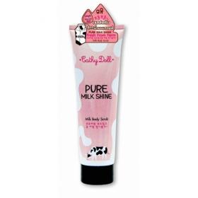 เจลสครับ สูตรน้ำนมเกาหลี Cathy Doll Pure Milk Shine body scrub 320ml.