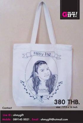 Portrait Canvas tote Bag -