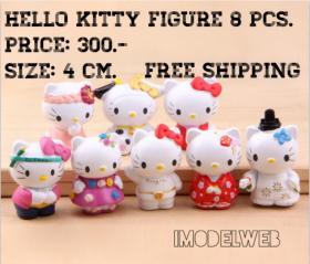 Kitty Costume Figure 8 pcs. ชุดโมเดลคิตตี้ 8 ตัว