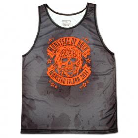 ขาย CHAQUETERO  CHAQUETERO Men's Tank Top เสื้อกล้ามลาย Streetwear Monster Of Rock แฟชั่นเสื้อกล้ามเท่ Denim Style