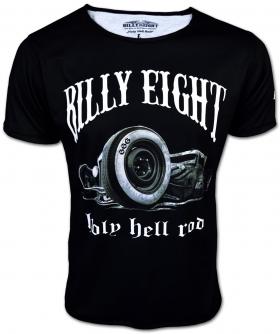 ขาย BILLY EIGHT  เสื้อยืดแบร์นแฟชั่น เสื้อแขนสั้นสีดำ Billy Eight ลายรถเก่าเท่ๆ  Vintage Hot Rod Roadster