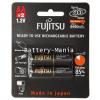 ถ่านชาร์จ AA 2,550mAh (แพ็ค2ก้อน) ดำ Fujitsu HR-3UTHCEX