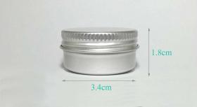 ตลับอลูมิเนียมสีเงิน10ml (1.8*3.4)