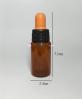 ขวด10CCบาง สีชา ชุดหยด ขวดแก้วสีชาขนาด10cc พร้อมชุดหยดหลอดแก้ว