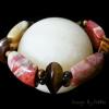 B005 สร้อยข้อมือหินไทเกอร์ส อาย&หินแจสเปอร์ ตะขอเงินแท้ (แถมต่างหูเข้าชุด)
