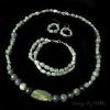 S3004 set เครื่องประดับ สร้อยคอข้อมือหินลาบราโดไลท์ แถมต่างหูหินลาบราโดไลท์ 1 คู่