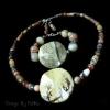S3014 set เครื่องประดับ สร้อยคอข้อมือหินอาเกต-จี้หินพิคเจอร์แจสเปอร์ แถมต่างหูหินอาเกต 1 คู่