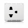 Philips เต้ารับเดี่ยว แบบมีกราวด์ ฟิลิปส์ รุ่นลีฟ  LeafStyle Simplex 2P+E US-EU socket