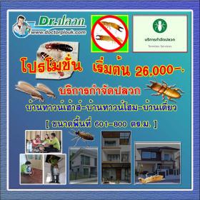 Dr.ปลวก บริการกำจัดปลวก (บ้านทาวน์เฮ้าส์-บ้านทาวน์โฮม-บ้านเดี่ยว) ขนาดพื้นที่ 601-800 ตร.ม.