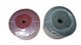 FIBER DISC กลมสีแดง  4" (DIA.100 MM.) ขนาดรูกลาง dia 16 MM. เบอร์ 120