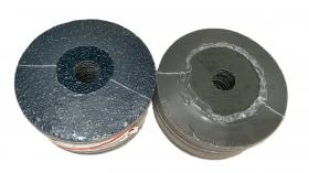 FIBER DISC กลม สีน้ำเงินหลังแข็ง 5" (DIA. 125 MM.) ขนาดรูกลาง dia 22 MM. เบอร์ 60