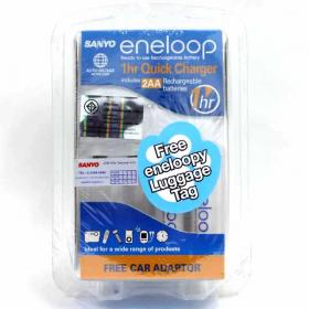 เครื่องชาร์จ Sanyo Eneloop Super Quick Charger 1 ชั่วโมงเต็ม + ถ่าน Eneloop ขนาด AA 2 ก้อน จัดส่งฟรี EMS