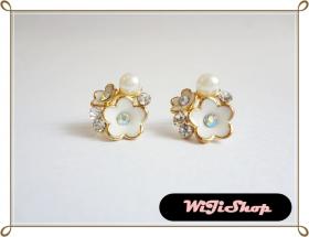 ขาย Earring - White flower -