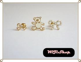 ขาย ต่างหู หมีน้อย White bear Earring 3 ชิ้น