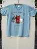 [Size M คอวี ทรงผู้ชาย] Love at First Sight สีฟ้า