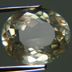 4.87ct NATURAL YELLOW ANDESINE แอนดิซีน ธรรมชาติ สีเหลืองจากคองโก พลอยตระกูลลาบราโดไรท์