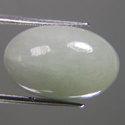 20.38ct NATURAL WHITE JADE หยกขาว ธรรมชาติ สีขาวแกมเขียวอ่อน เม็ดใหญ่ขายไม่แพง