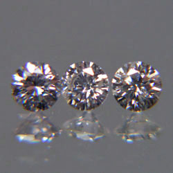 0.205ct (3pcs.) NATURAL WHITE DIAMOND เพชร ธรรมชาติ สี I-J เกรด VS2 เพชรแท้ 100% อัญมณีเดือนเมษายน